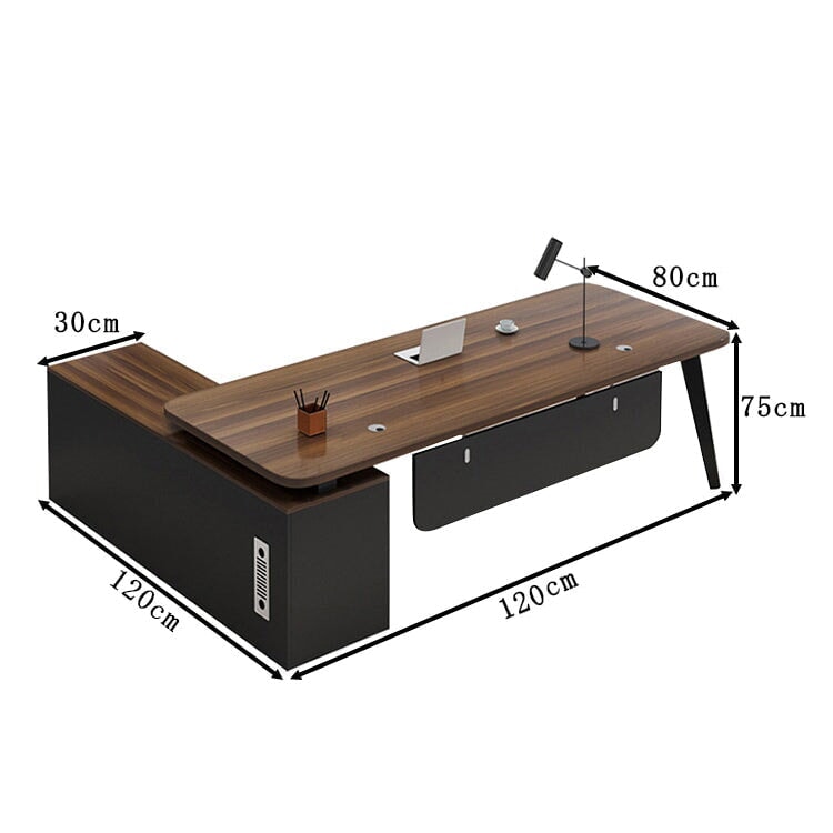 高品質 配線穴付き 角丸デザイン 炭素鋼製フレーム エグゼクティブデスク 社長机 社長室 オフィスデスク 作業机 カスタマイズ可能 LBZ-T028 tomokagu