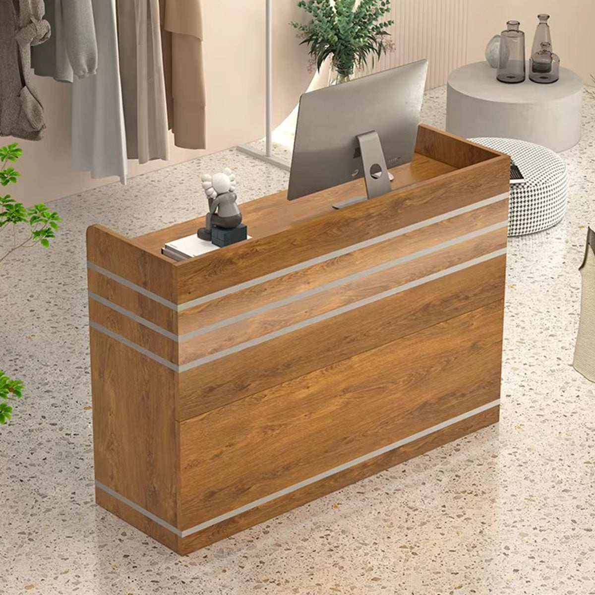 受付カウンター 受付台 シンプル オシャレ 広々 エコ素材 ダブル天板 高品質取っ手 R加工 カスタマイズ可能 JDT-S097