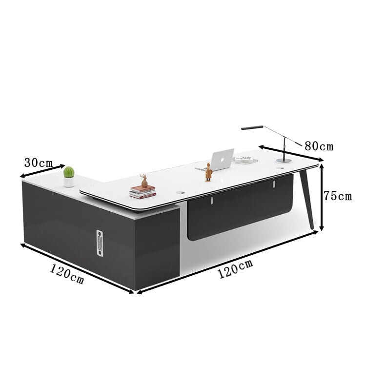 高品質 配線穴付き 角丸デザイン 炭素鋼製フレーム エグゼクティブデスク 社長机 社長室 オフィスデスク 作業机 カスタマイズ可能 LBZ-T028 tomokagu