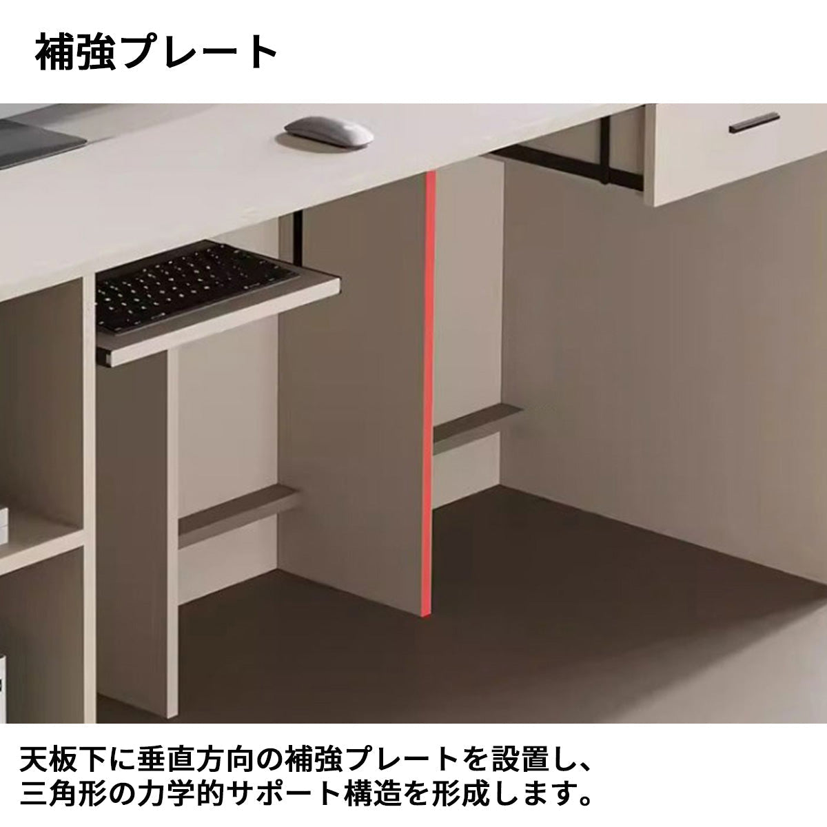 受付カウンター 受付台 エコ素材 精密 広々 補強プレート 高低段差天板 鍵付き引き出し カスタマイズ可能 JDT-S095