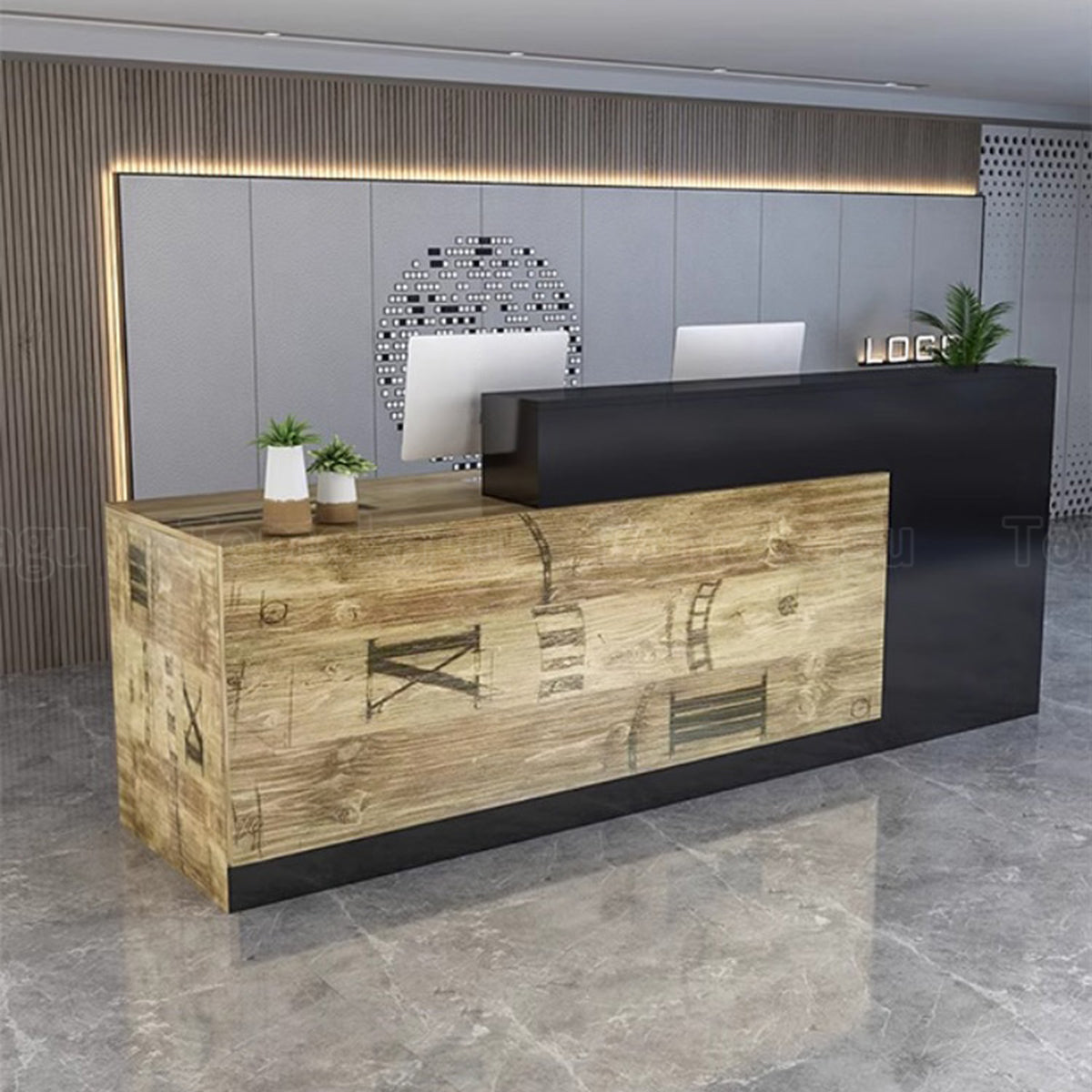 作業台 お洒落 鍵付き レジカウンター レジ台 引き出し付き カウンター レジ 業務用 シンプル マーブル カスタマイズ可能 JDT-T034