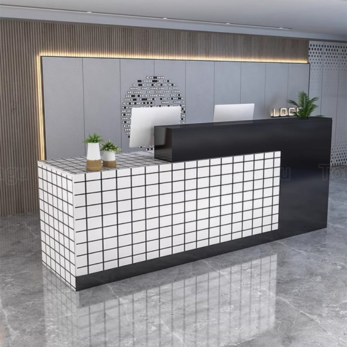 作業台 お洒落 鍵付き レジカウンター レジ台 引き出し付き カウンター レジ 業務用 シンプル マーブル カスタマイズ可能 JDT-T034