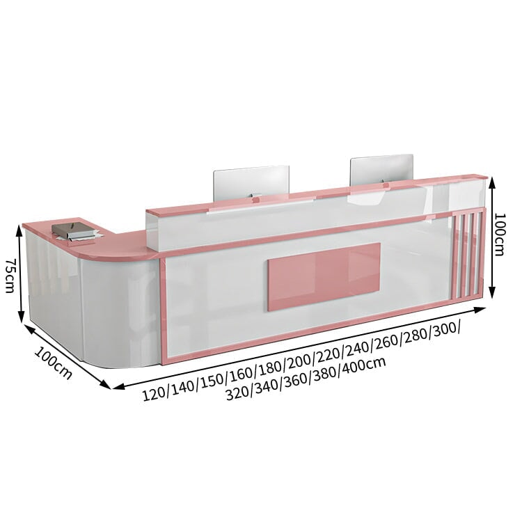 L型 焼け塗装 サイドキャビネット 配線穴付き 受付台 エントランス受付 レジカウンター カウンター モダン カスタマイズ可能 JDT-T007