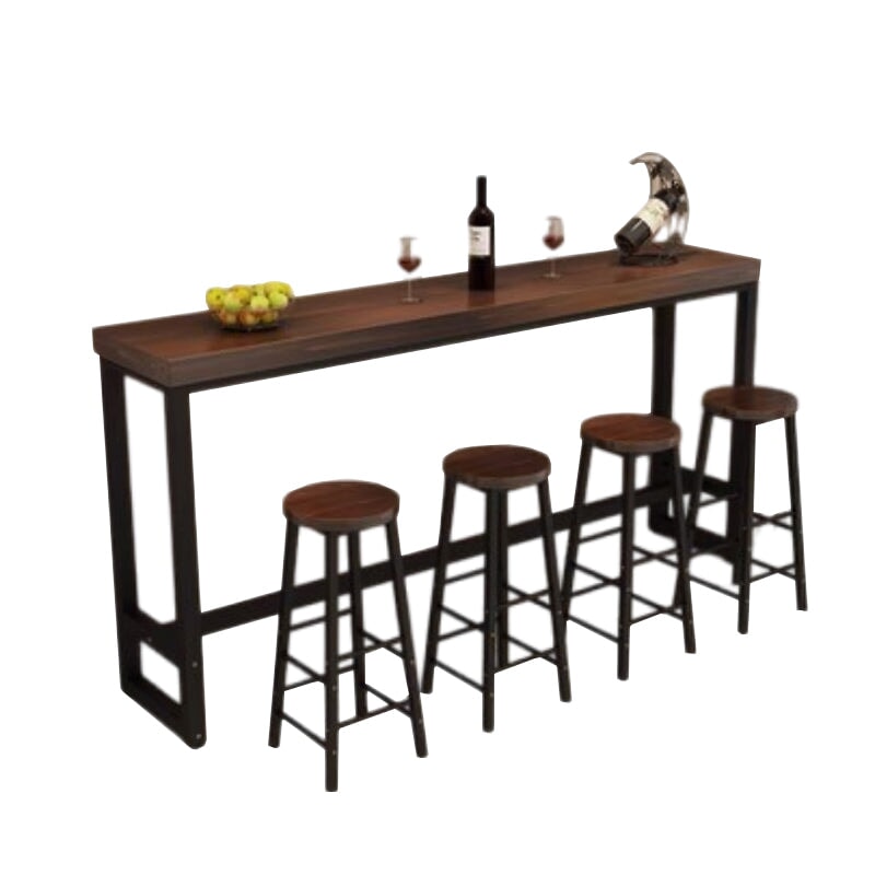 接客用 会社用 カフェテーブル バーテーブル バーカウンターテーブル 長方形テーブル カフェテーブル バースツール 西海岸 セット ウォールナット CZ-T049 tomokagu