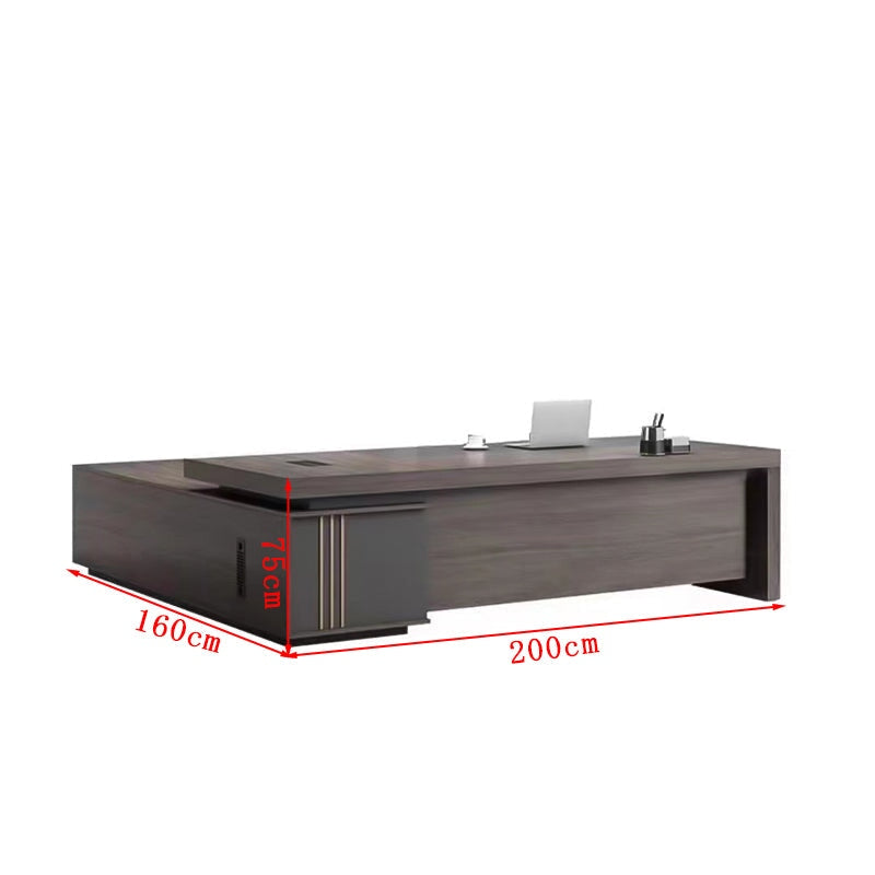 ダイヤル錠付き 社長デスク 役員デスク エグゼクティブデスク マネージメントデスク 社長机 オフィスデスク オフィス家具 ウォールナット カスタマイズ可能 LBZ-T019 tomokagu