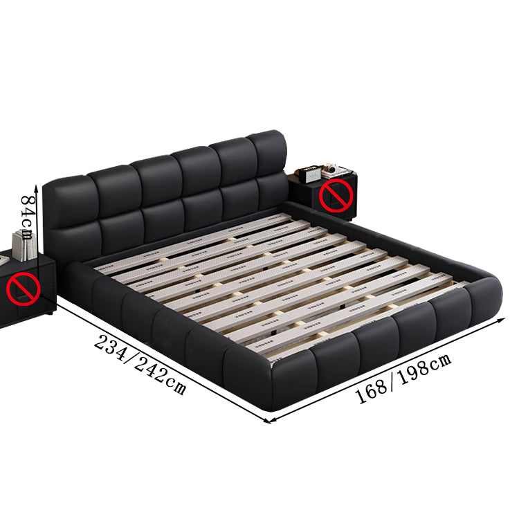 本革 収納力抜群 ナッパレザー 天然木材 跳ね上げ式 すのこ ベッド 収納ベッド ベッドフレーム ダブルベッド 高級感 ブラック BED-T050 tomokagu