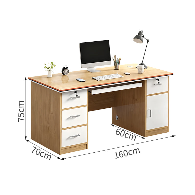 オフィスデスク オフィス デスク ロック付き収納 R加工 パーティション シンプル 快適 耐久性 SL-BGZ-052