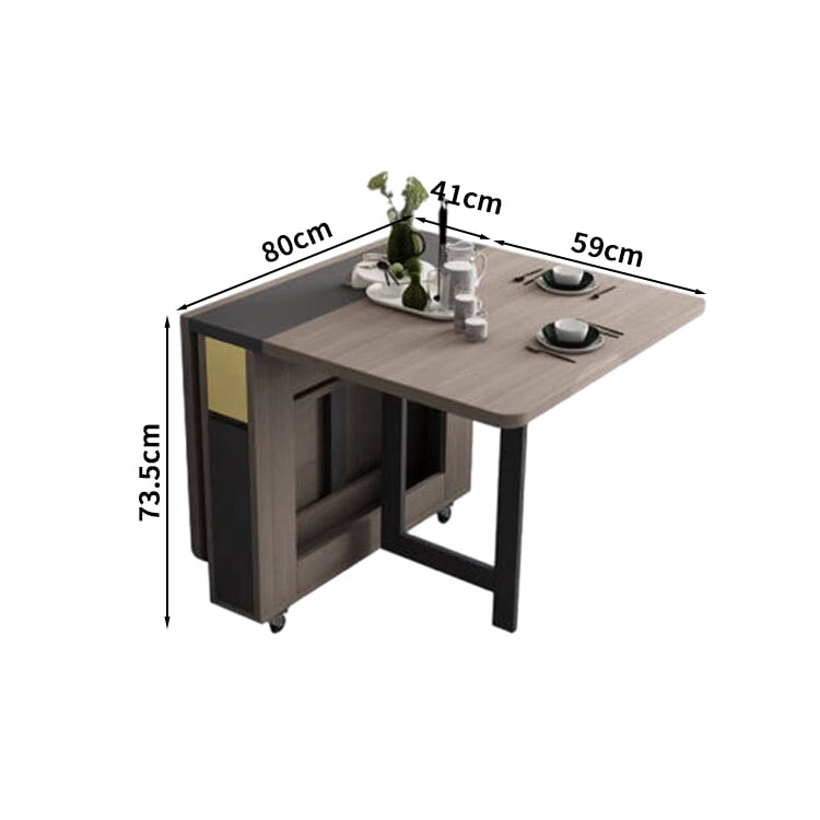 エコ素材 広い天板 収納スペース付き 木目調 折り畳みテーブル キャビネット テーブル グレー ホワイト CZ-T002 tomokagu