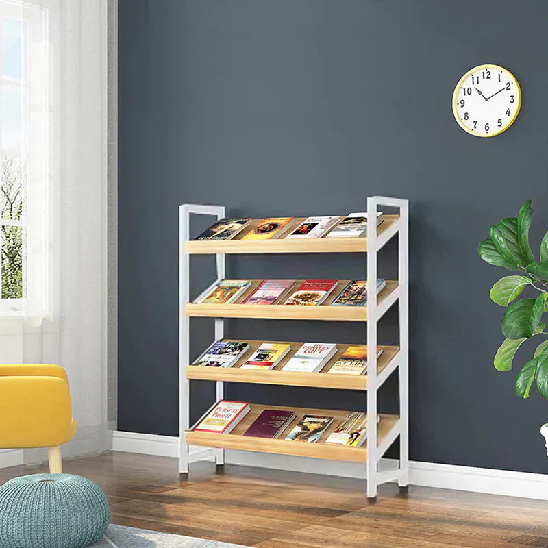 オフィス収納ラック マガジンラック パンフレットスタンド オフィス収納 収納ラック 雑誌ラック 木製(4段式、6段式) ZZJ-M-008-kc