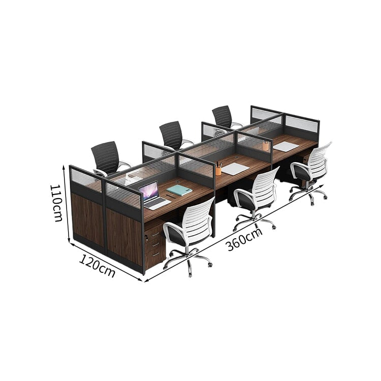 デスク オフィスデスク ワークデスク キャビネット付き シリンダー錠付き 木目調 配線穴付き 組み合わせ自由 シンプル ホワイト ウォールナット BGZ-K-006   kaguyasu