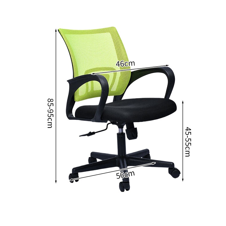 昇降回転式 ランバーサポート リクライニング メッシュ 通気性 高反発ウレタン 弾力性 チェア オフィスチェア 柔らか 快適 シンプル ブラック グリーン BGY-K-001