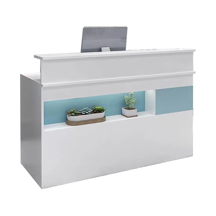 エコ素材 扉付き キーボードトレイ付き 二重天板 カウンター 受付台 受付 電話台 マルチ台 ホワイト エントランス オフィス家具 インテリア JDT-T025 tomokagu