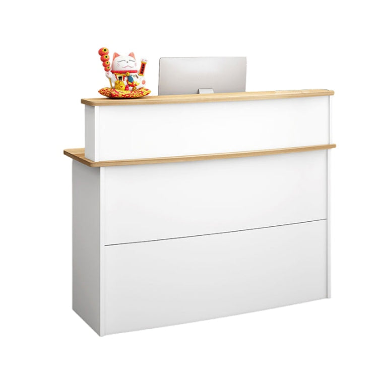 コンパクト 鍵付きの引き出し 2段構造 受付カウンター カウンター オフィス受付 レセプションデスク レジカウンター 店舗用品 シンプル JDT-T063 tomokagu