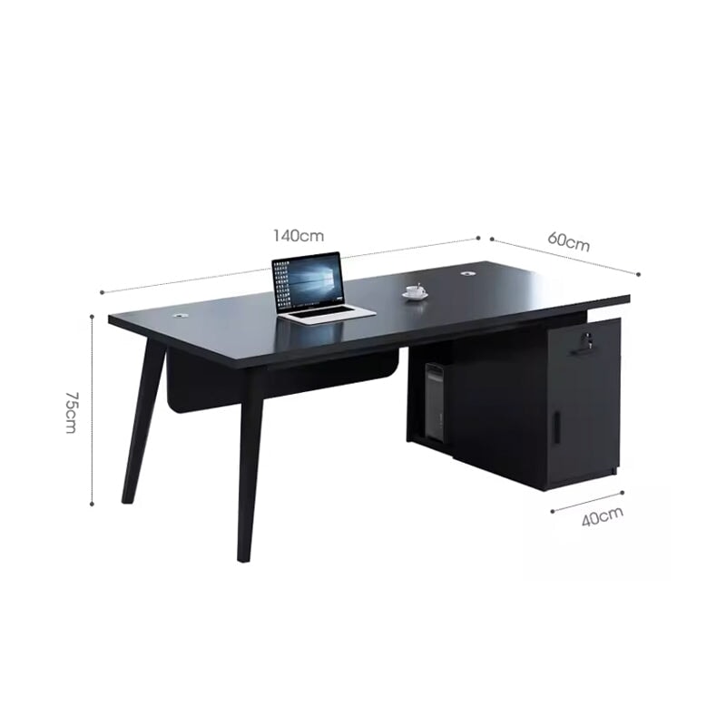 化粧板 スチール脚 幕板 サイドキャビネット シリンダー錠 配線孔 オフィスデスク BGZ-T059 tomokagu