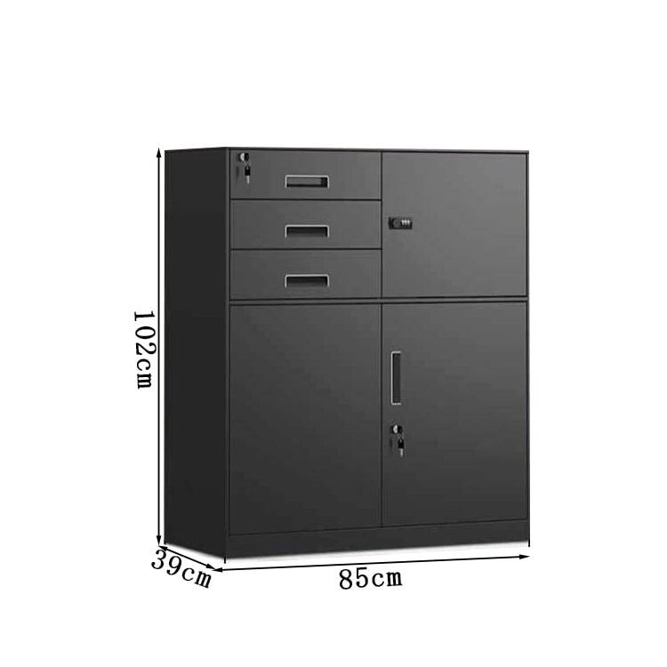 頑丈 シリンダー錠 ダイヤル錠 高耐荷重 ファイリングキャビネット スチール書庫 シンプル カスタマイズ可能 CWG-T068 TOMOKAGU