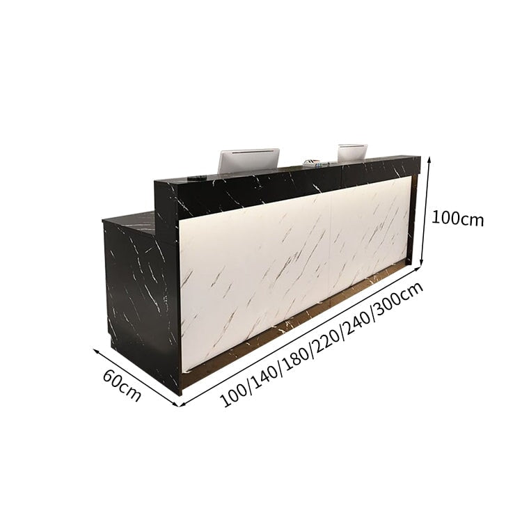 シンプル おしゃれ 木目調 LEDライト 受付カウンター レジカウンター レジ台 フロント 温もり ホワイト ナチュラル カスタマイズ可能 JDT-M-004   kaguyasu