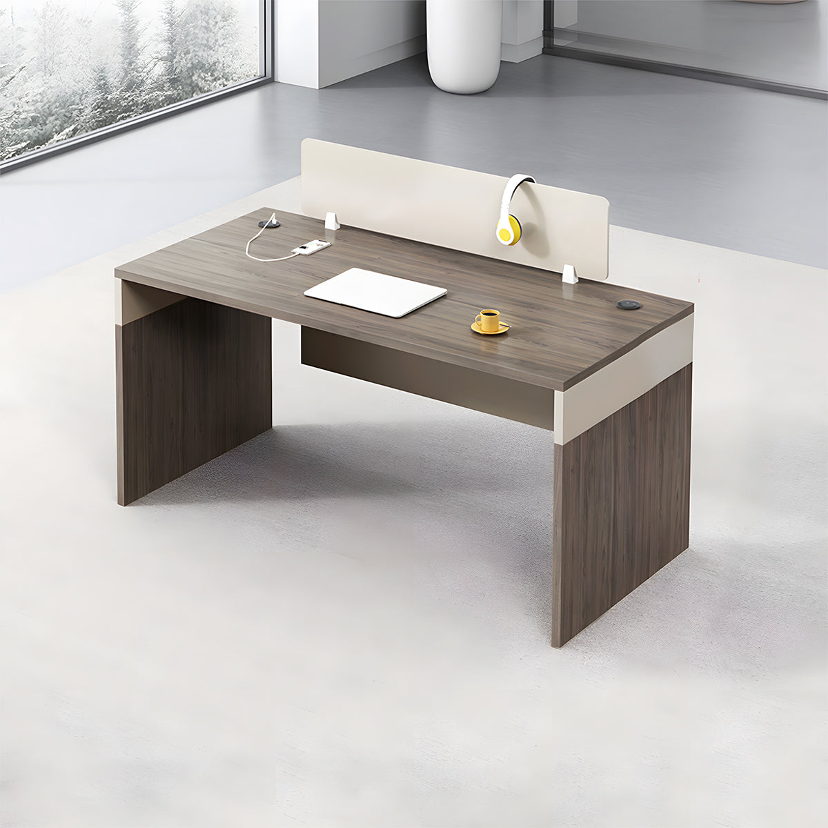 オフィスデスク デスク オフィス 組み合わせ 配線孔 厚天板 エコ板材 モダン シンプル SL-BGZ-032