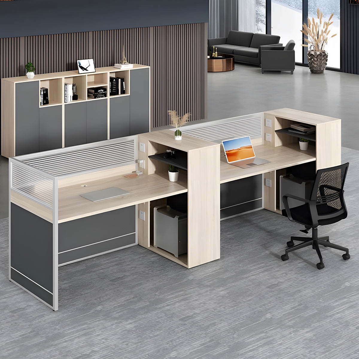 オフィスデスク ワークデスク パソコンデスク  デスク サイドキャビネット ダイヤル錠 オープン収納 機能性 エコ素材 メラミン化粧板 高品質 カスタマイズ可能 BGZ-S026 kagushop