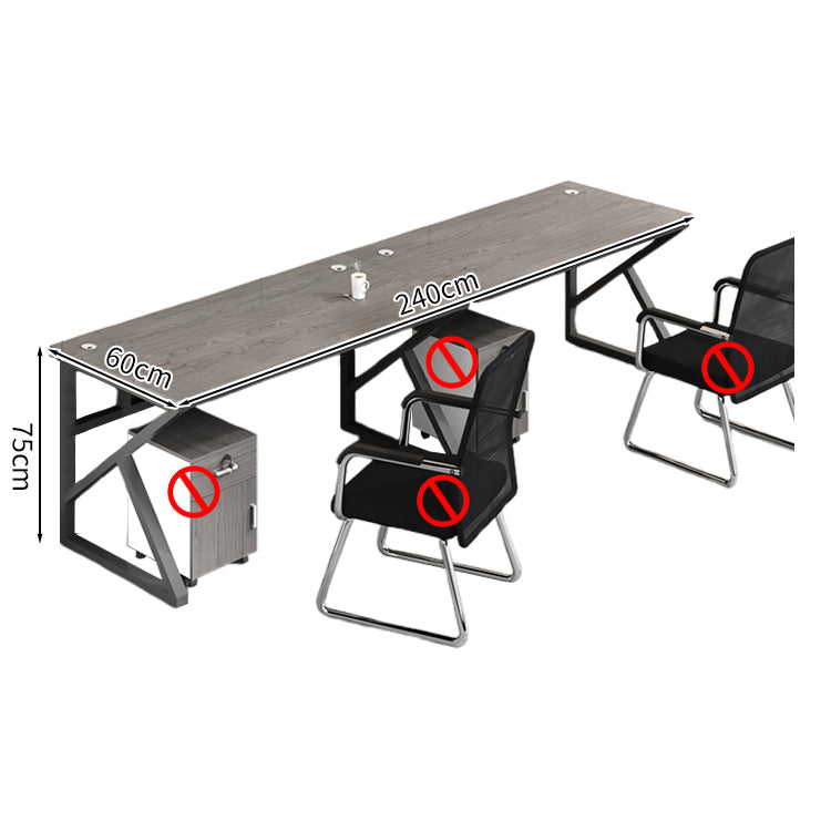 オフィスデスク デスク ワークデスク 事務机 デスク 会社用 キャビネット エコ素材 メラミン化粧板 スチールフレーム パネル 下肢空間 グレイオーク カスタマイズ可能 BGZ-S027