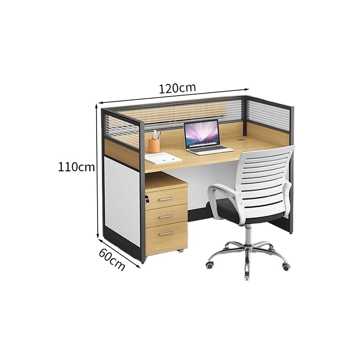デスク オフィスデスク ワークデスク キャビネット付き シリンダー錠付き 木目調 配線穴付き 組み合わせ自由 シンプル ホワイト ウォールナット BGZ-K-006   kaguyasu