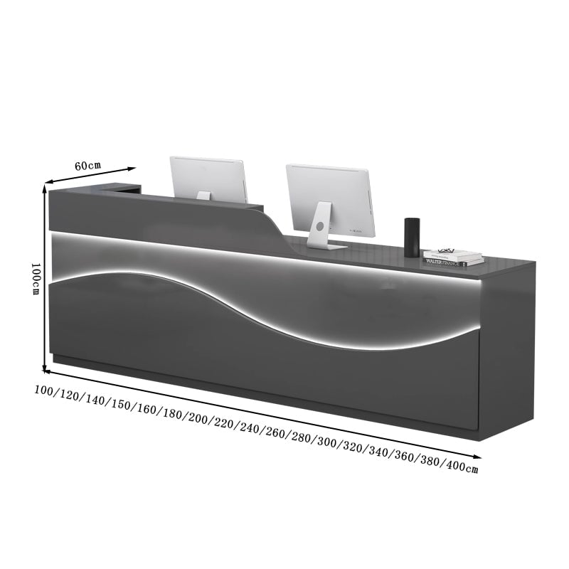 キーボードトレイ付き 収納機能 高級感 業務用 会社用 木製受付カウンター レセプションデスク レジカウンター 受付カウンター ホワイトマーブル JDT-T115 tomokagu