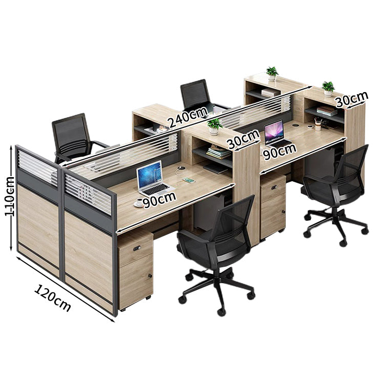 オフィスデスク ワークデスク パソコンデスク  デスク サイドキャビネット ダイヤル錠 オープン収納 機能性 エコ素材 メラミン化粧板 高品質 カスタマイズ可能 BGZ-S026 KAGUSHOP