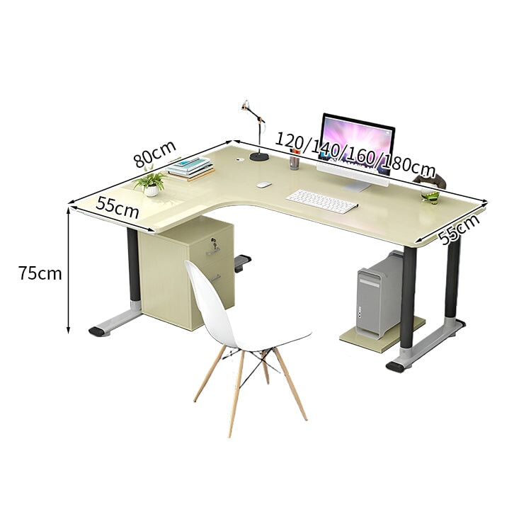 金属フレーム H字型 安定性 R仕上げ 配線穴キャップ 厚い天板 デスク パソコンデスク シンプル 木目調 簡素 実用 HD206-K  kaguyasu