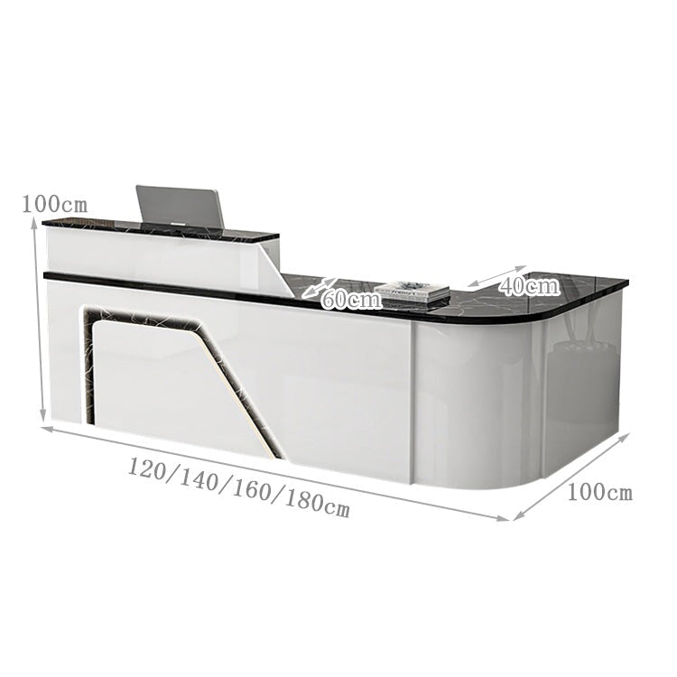 エコ板材 安全無臭 鏡面仕上げ 上部天板 分類収納 受付カウンター レジ台 カウンター おしゃれ 上質 すっきり ホワイト カスタマイズ可能 JDT-K093