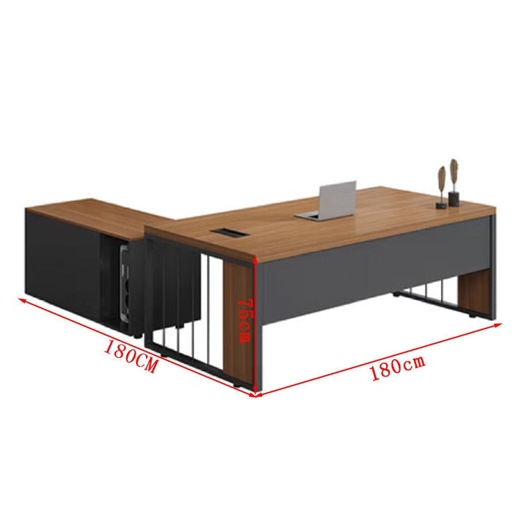 高耐荷重 幕板付き 配線ボックス付き エコ板材 社長デスク 社長机 事務所 広々とした天板 変形しにくい ウォールナット グレー 社長室 オーク カスタマイズ可能 LBZ-T037 tomokagu