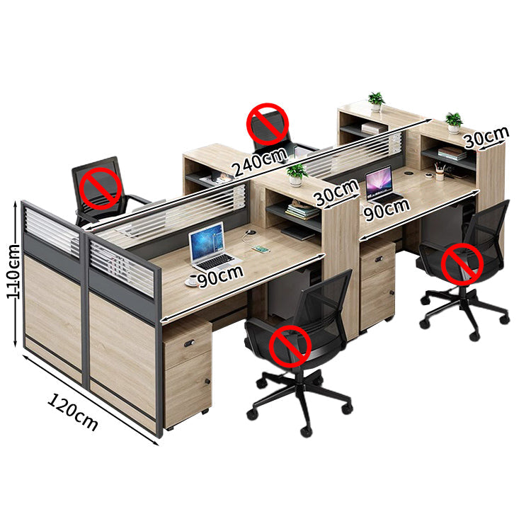 オフィスデスク ワークデスク パソコンデスク  デスク サイドキャビネット ダイヤル錠 オープン収納 機能性 エコ素材 メラミン化粧板 高品質 カスタマイズ可能 BGZ-S026 KAGUSHOP