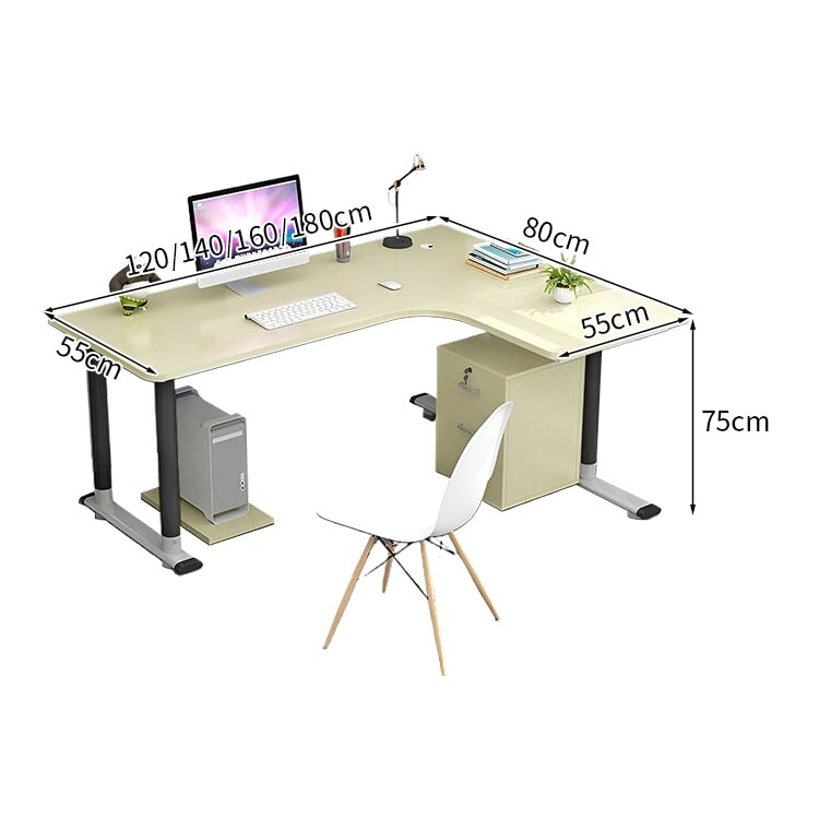 金属フレーム H字型 安定性 R仕上げ 配線穴キャップ 厚い天板 デスク パソコンデスク シンプル 木目調 簡素 実用 HD206-K  kaguyasu