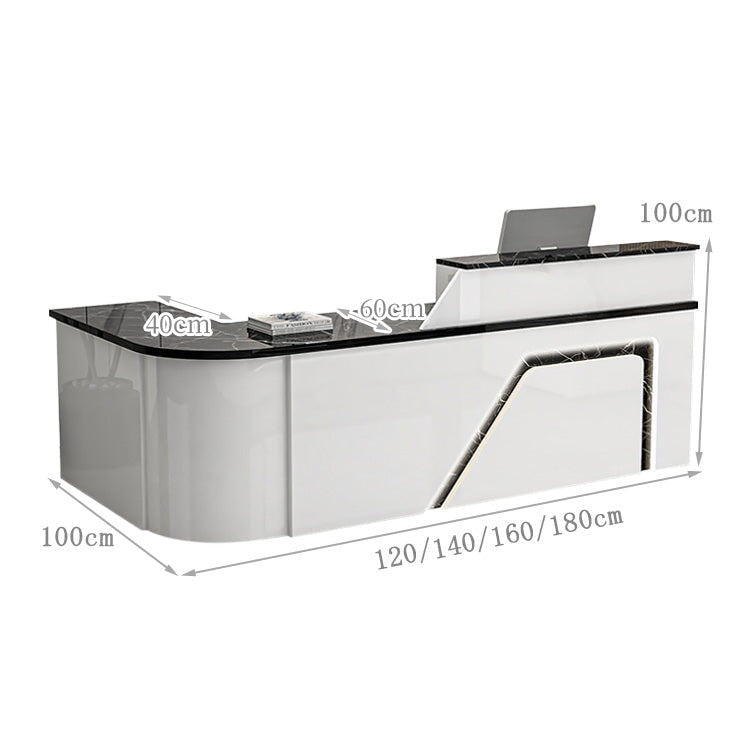 エコ板材 安全無臭 鏡面仕上げ 上部天板 分類収納 受付カウンター レジ台 カウンター おしゃれ 上質 すっきり ホワイト カスタマイズ可能 JDT-K093