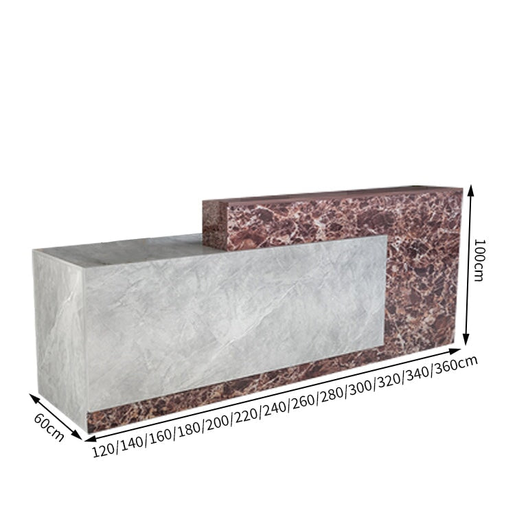 作業台 お洒落 鍵付き 荷物置き レジカウンター レジ台 引き出し付き カウンター レジ 業務用 飲食店 シンプル マーブル カスタマイズ可能 JDT-T034 tomokagu