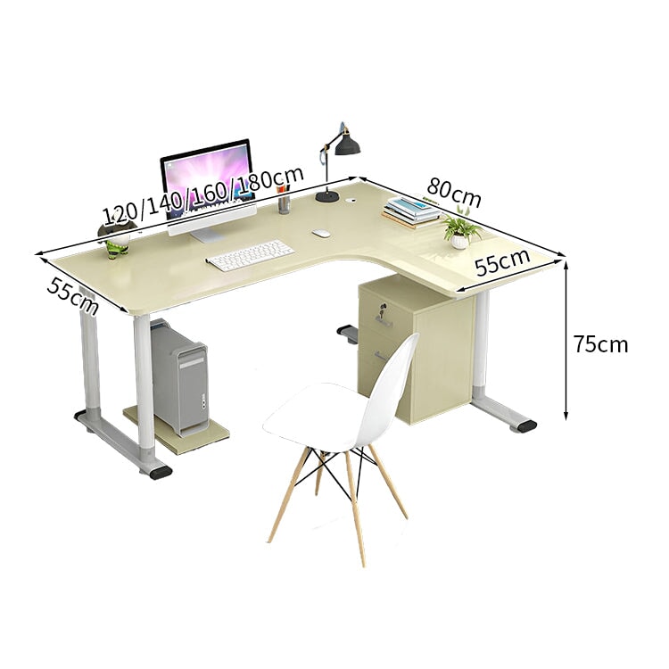 金属フレーム H字型 安定性 R仕上げ 配線穴キャップ 厚い天板 デスク パソコンデスク シンプル 木目調 簡素 実用 HD206-K  kaguyasu