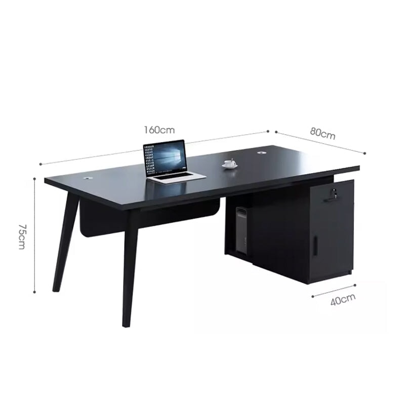 化粧板 スチール脚 幕板 サイドキャビネット シリンダー錠 配線孔 オフィスデスク BGZ-T059 tomokagu