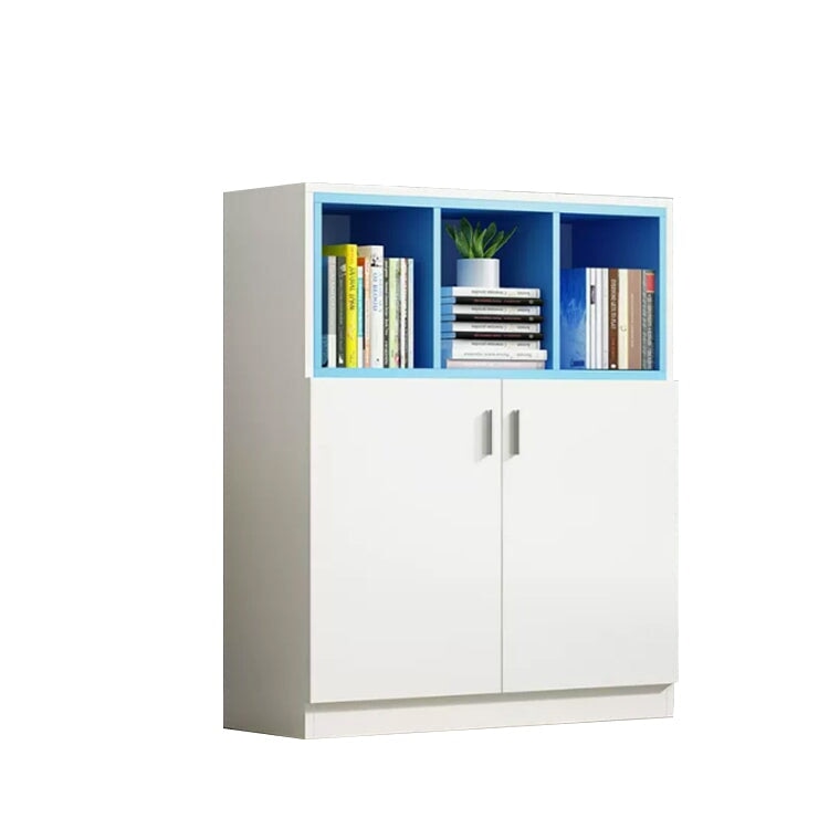 スクエアキャビネット 木製書庫 キャビネット オープン収納 扉付きキャビネット 家具 インテリア お洒落 グレー ホワイト CWG-M-036
