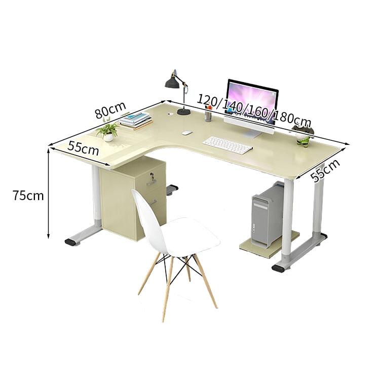 金属フレーム H字型 安定性 R仕上げ 配線穴キャップ 厚い天板 デスク パソコンデスク シンプル 木目調 簡素 実用 HD206-K  kaguyasu