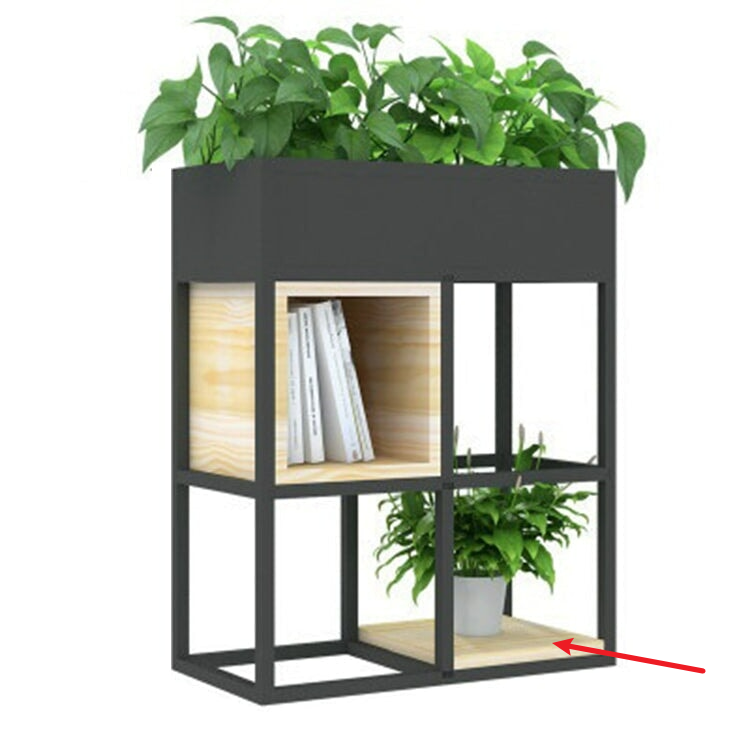 パーテーション オフィスラック シンプル 店舗用 天然木製 焼付塗装 アイアン製 収納スペース付き モダン ブラック ナチュラル カスタマイズ可能 BGGB-M-014