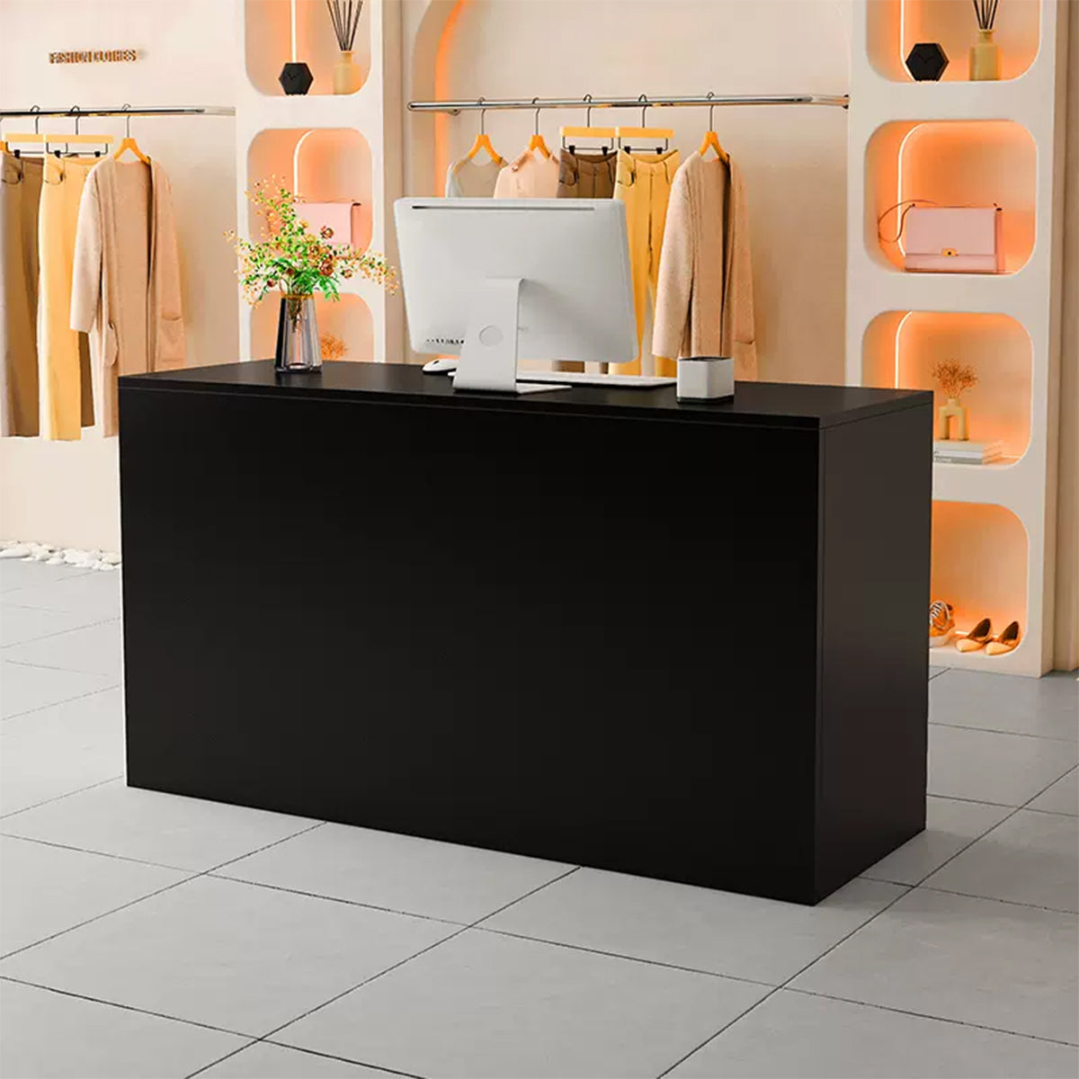 エコ板材 引き出し付き 受付カウンター レセプションデスク オフィス受付 レジカウンター カウンター 業務用 シンプル カスタマイズ可能 JDT-T077 tomokagu