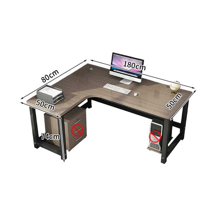 オフィスデスク 事務机 事務用デスク パソコンデスク ワークデスク デスク 配線穴 サイドキャビネット 木目調 BGZ-120 - kaguyasu