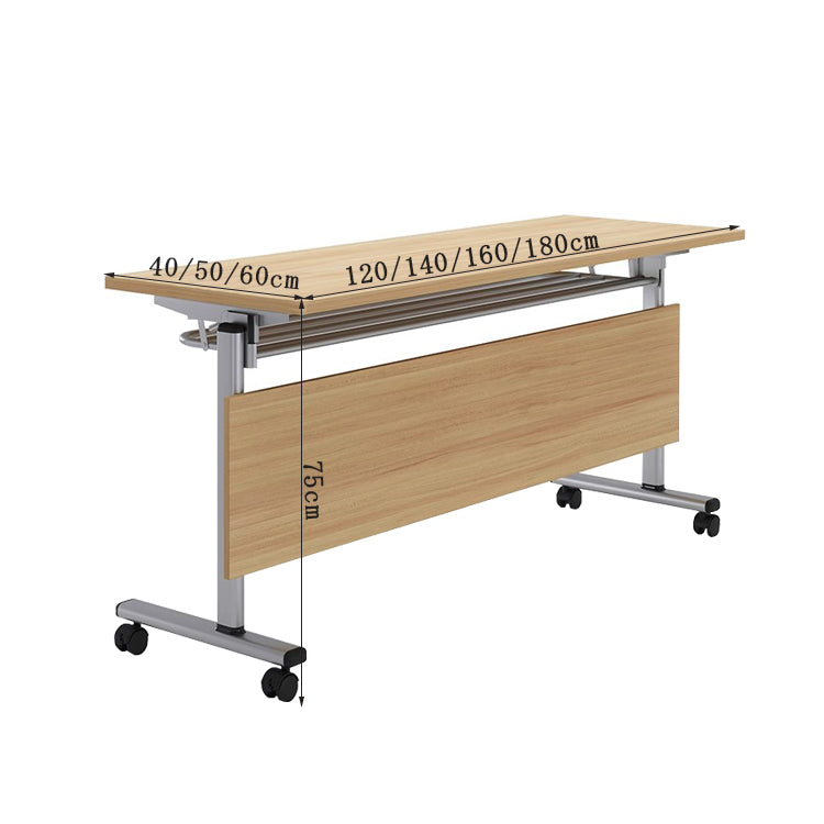 折りたたみ機能付き スタッキング対応 キャスター付き 会議テーブル フォールディングテーブル ミーティング用テーブル 事務所用 研修用 長方形タイプ HYZ-T068 tomokagu
