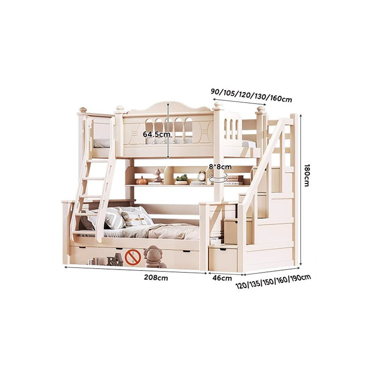 分割可能 木製フレーム 引き出し付き 収納棚 階段 二段ベッド ベッドフレーム ベッド 収納ベッド 子供用 兄弟姉妹 高い安全性 はしご シンプル オーク SCC-T012 tomokagu