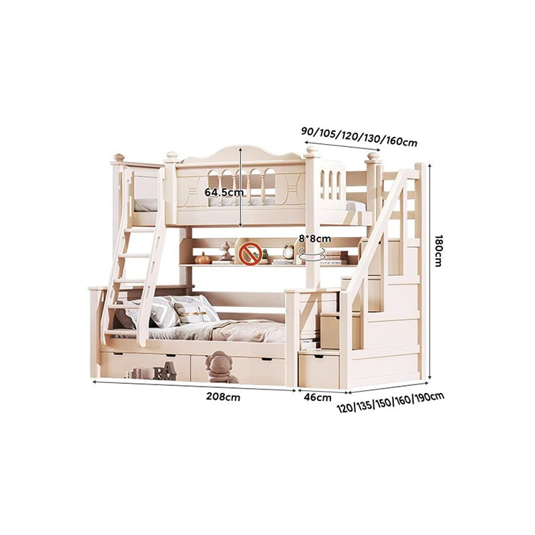 分割可能 木製フレーム 引き出し付き 収納棚 階段 二段ベッド ベッドフレーム ベッド 収納ベッド 子供用 兄弟姉妹 高い安全性 はしご シンプル オーク SCC-T012 tomokagu