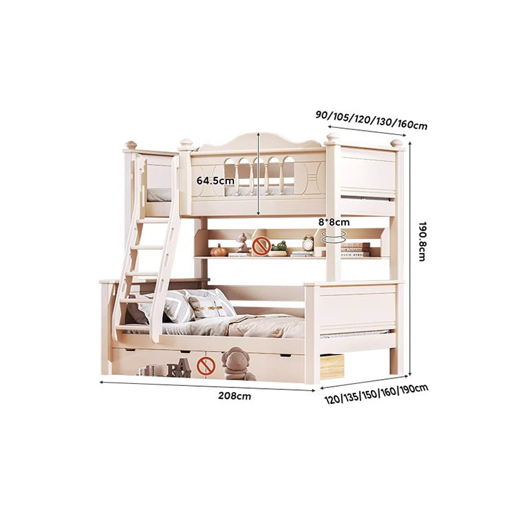 分割可能 木製フレーム 引き出し付き 収納棚 階段 二段ベッド ベッドフレーム ベッド 収納ベッド 子供用 兄弟姉妹 高い安全性 はしご シンプル オーク SCC-T012 tomokagu