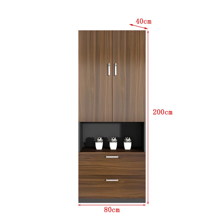 収納キャビネット キャビネット 収納 ワードローブ オープン式収納 扉付き 引き出し 取っ手 蝶番 物干し竿 機能的 使い勝手 実用 CWG-C082 chickagu