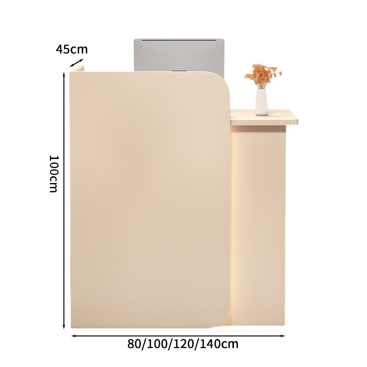 受付カウンター レジカウンター 受付台 店舗カウンター 会社 事務所 引き出し 優れた収納力 キーボードトレイ付き 木製 シンプル ホワイト ナチュラル カスタマイズ可能 JDT-S003