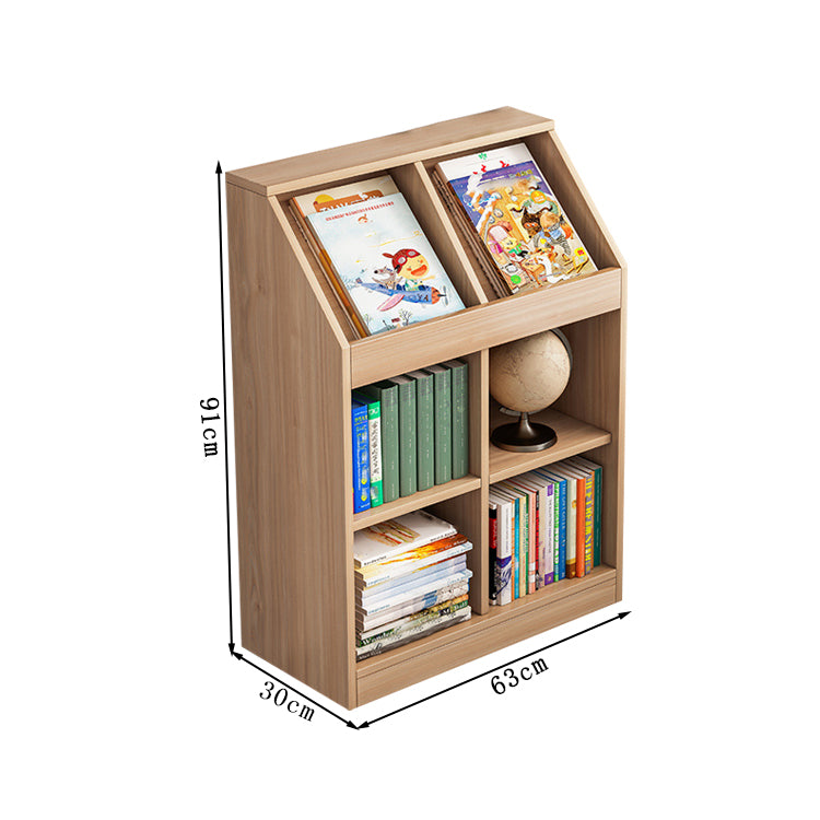 転倒防止 縦置き可能 絵本棚 ブックシェルフ 本棚 キャビネット ラック 本収納 収納家具 棚収納 学校 幼稚園 自宅用 大容量 シンプル ホワイト ナチュラル SNG-T006 tomokagu