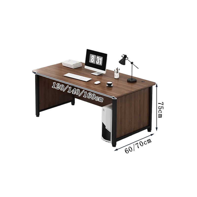 ロック付き アジャスター付き エグゼクティブデスク 社長机 オフィスデスク パソコン作業用 作業台 事務机 PCデスク ホワイト シンプル LBZ-T010 tomokagu