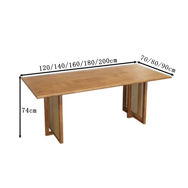 ラバーウッド 安定感抜群 ラタン調 ほぞ継ぎ ダイニングテーブル 食卓テーブル 木製テーブル リビング兼用 5人席 おしゃれ ナチュラル ブラック CZ-T041 tomokagu