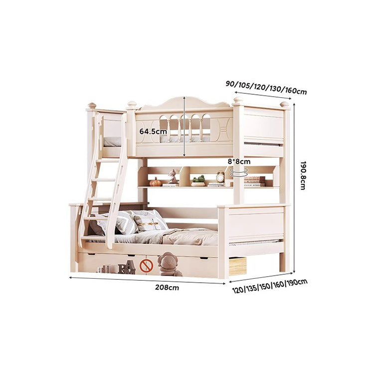 分割可能 木製フレーム 引き出し付き 収納棚 階段 二段ベッド ベッドフレーム ベッド 収納ベッド 子供用 兄弟姉妹 高い安全性 はしご シンプル オーク SCC-T012 tomokagu